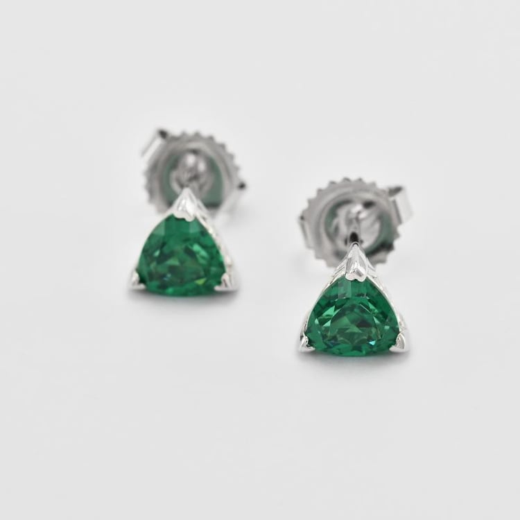 Smaragdové náušnice strieborné 3094