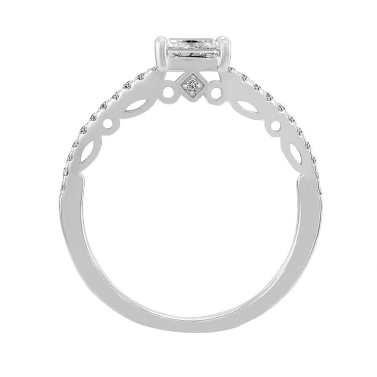 Zlatý prsteň s princess diamantom 27229