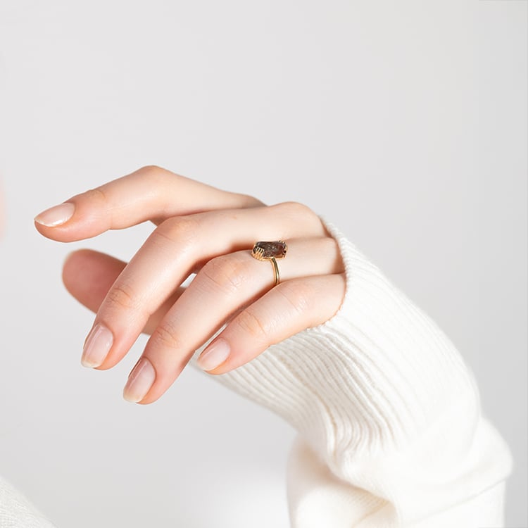 Prsteň s hexagon salt and pepper diamantom Sarai 151957