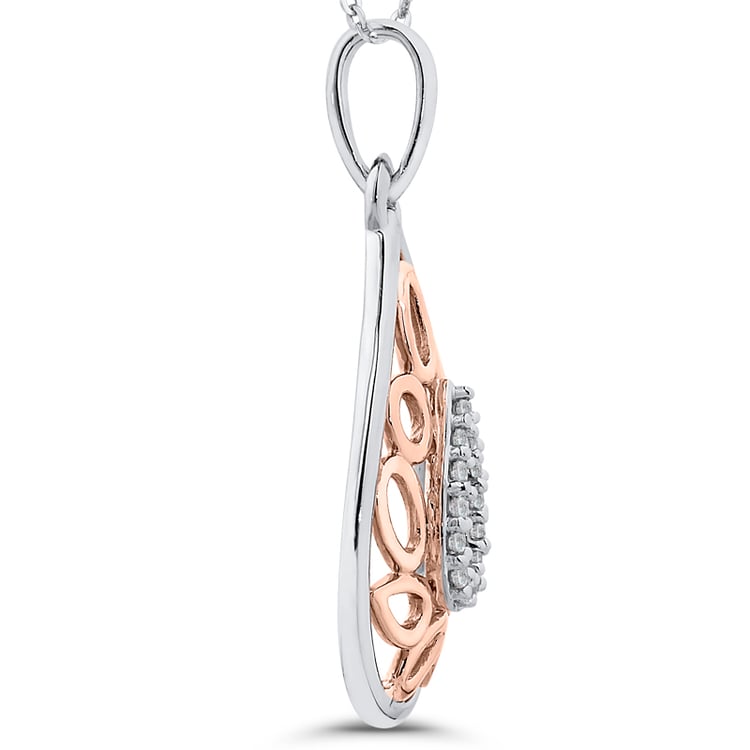 Prívesok z viacfarebného zlata s diamantmi 50784