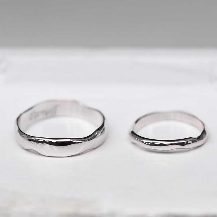 Pokrivené svadobné obrúčky s lesklým povrchom 76503