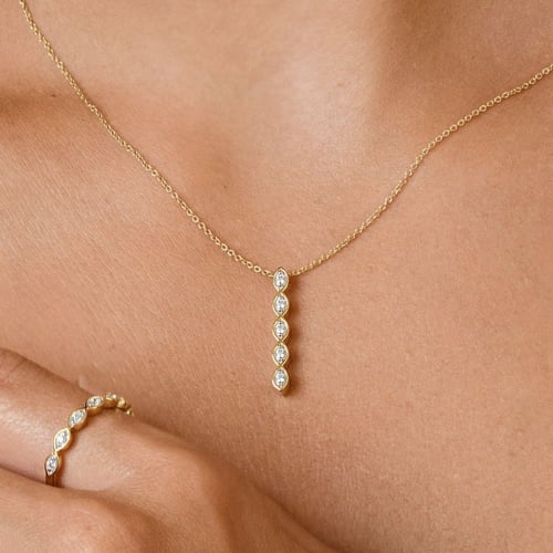 Zlatý prívesok s lab-grown diamantmi Alice