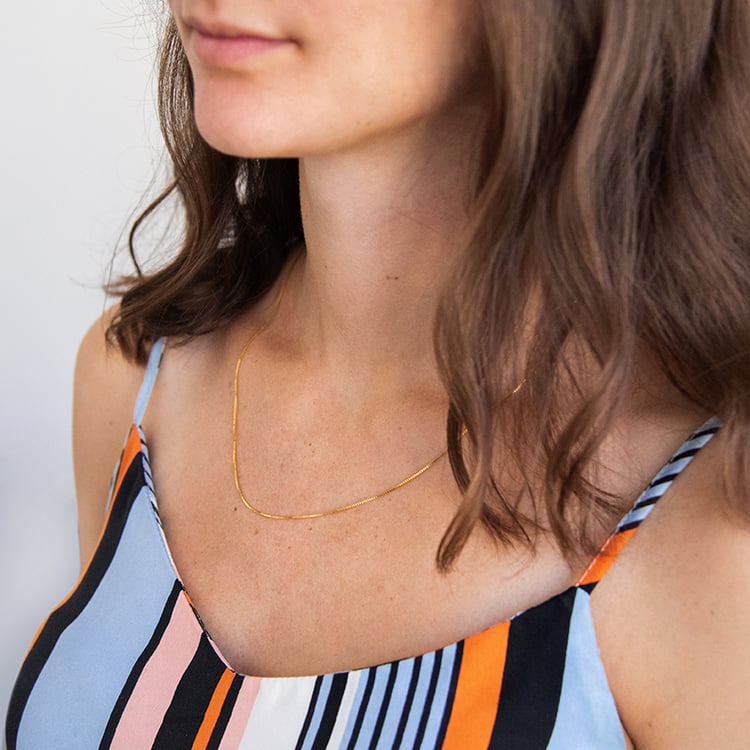 Venezia retiazka 50 cm z pozlateného striebra 107572