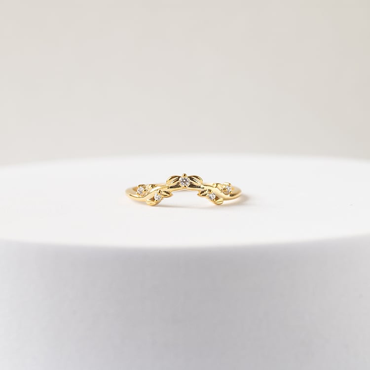 Vykrojený prsteň v tvare vetvičky s lab-grown diamantmi Cuan 141391