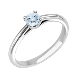 Zásnubný prsteň zo zlata s akvamarínom Katya