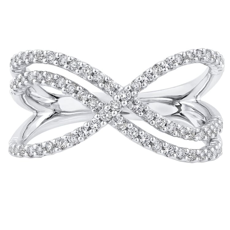 Dvojitý diamantový prsteň zo zlata 59269