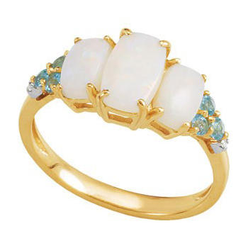 Prsteň s opálmi