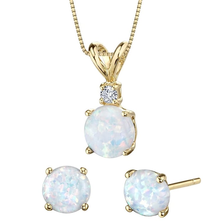 Biele opály v zlatej kolekcii šperkov Rafael