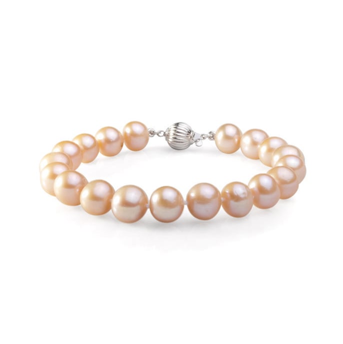 Strieborný perlový náramok
