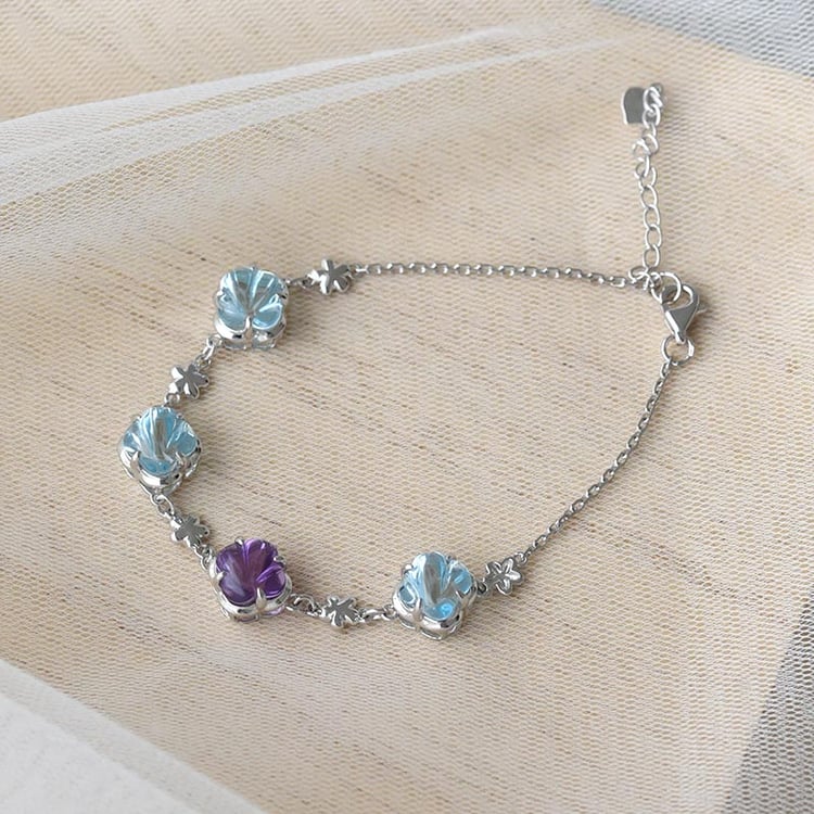 Náramok s ametystom a topásmi 71316