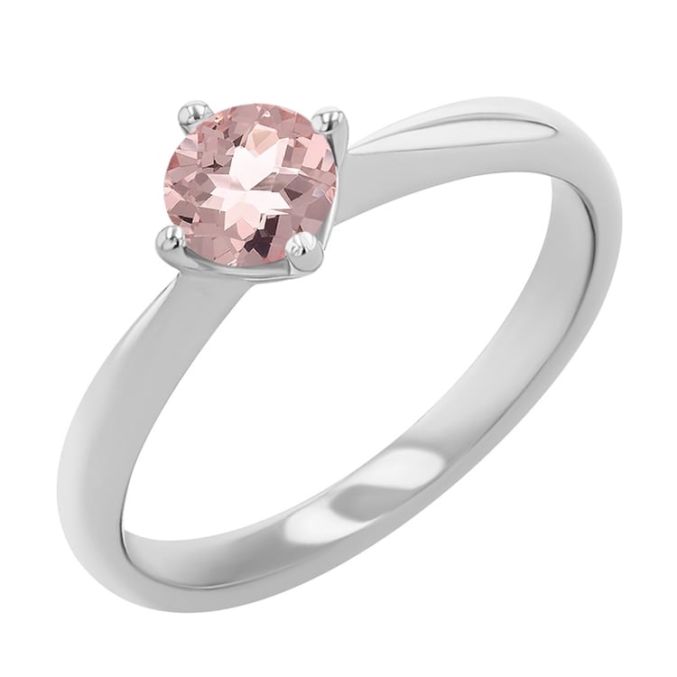 Zlatý zásnubný prsteň s morganitom Maya