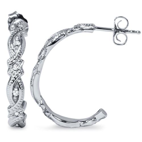 Zlaté diamantové náušnice