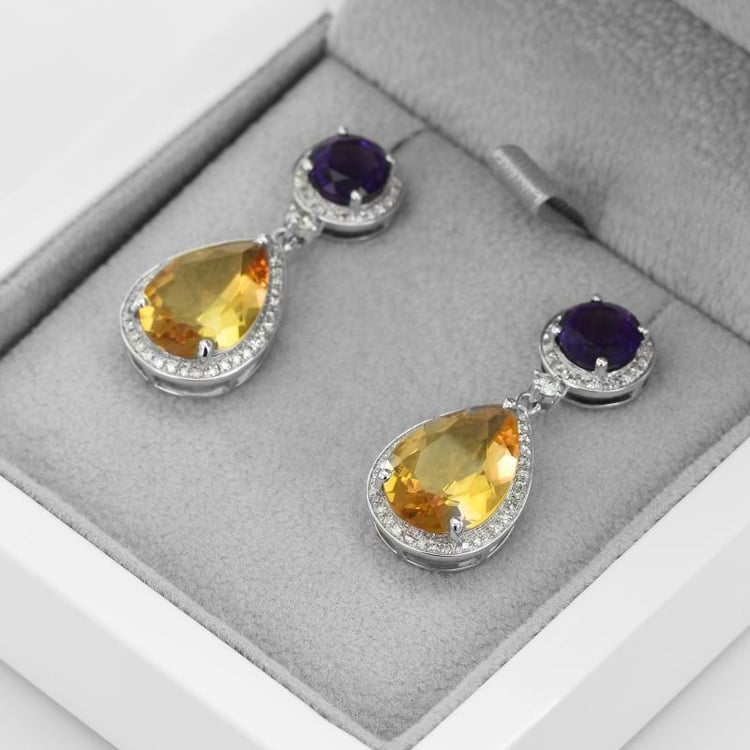 Náušnice z bieleho zlata 12727