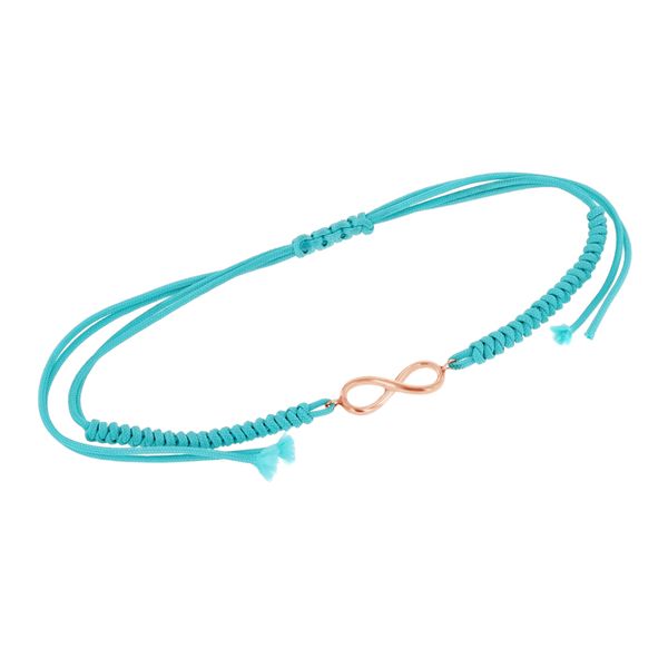 Strieborný povrázkový náramok s motívom nekonečna Infinity