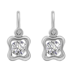 Zlaté náušnice pre deti s lab-grown diamantmi Karola