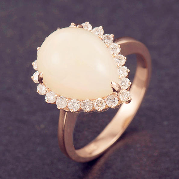 Opálový zlatý prsteň 5086