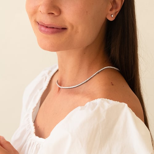Zlatý tenisový náhrdelník s diamantmi Austin