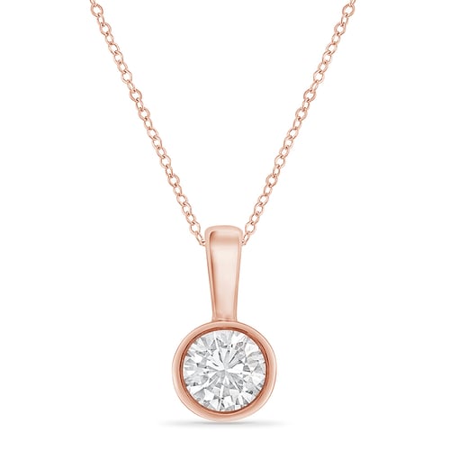 Minimalistický diamantový bezel prívesok Elena