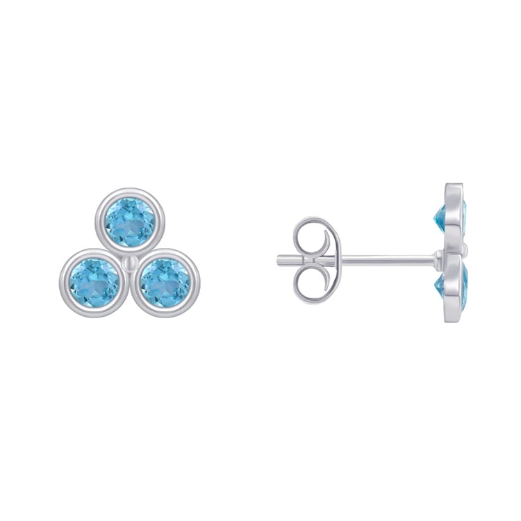 Strieborné náušnice so švajčiarskymi topásmi 48027