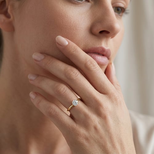 Zásnubný prsteň s 0.62ct GIA certifikovaným diamantom Maya