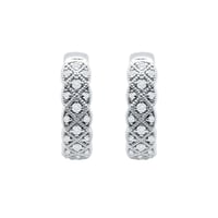 Strieborné kruhové náušnice s diamantmi Laura