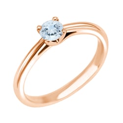 Zásnubný prsteň zo zlata s akvamarínom Katya