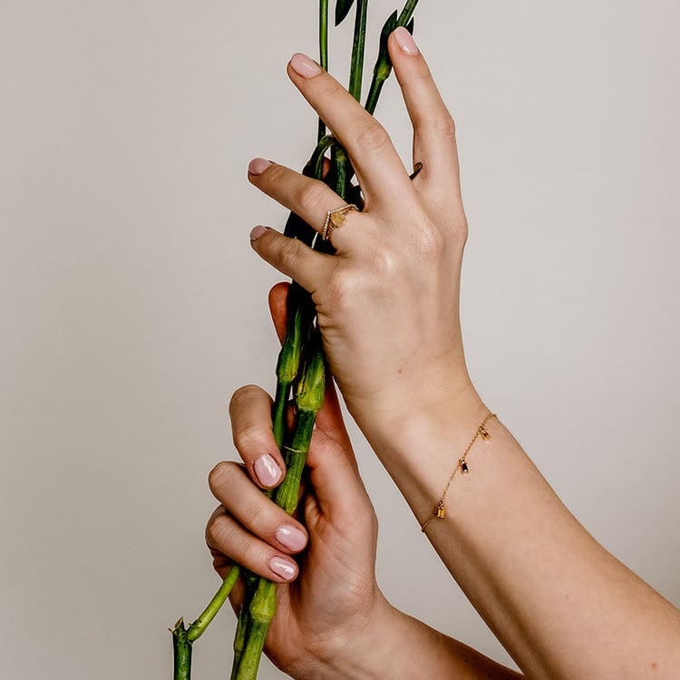 Prsteň s ružovým salt and pepper diamantom Elroy 97071