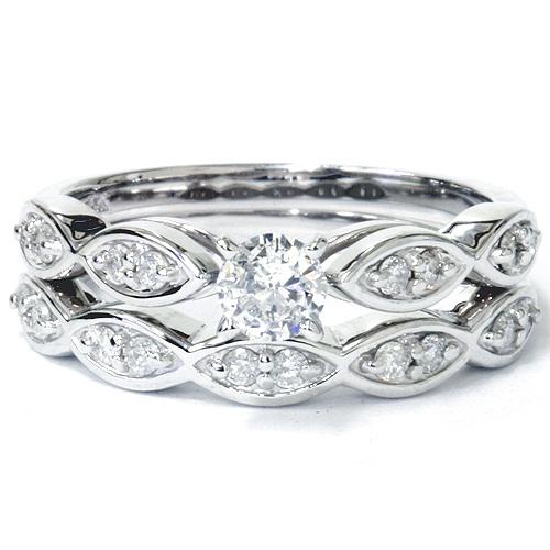  Set diamantových prsteňov v antique štýle