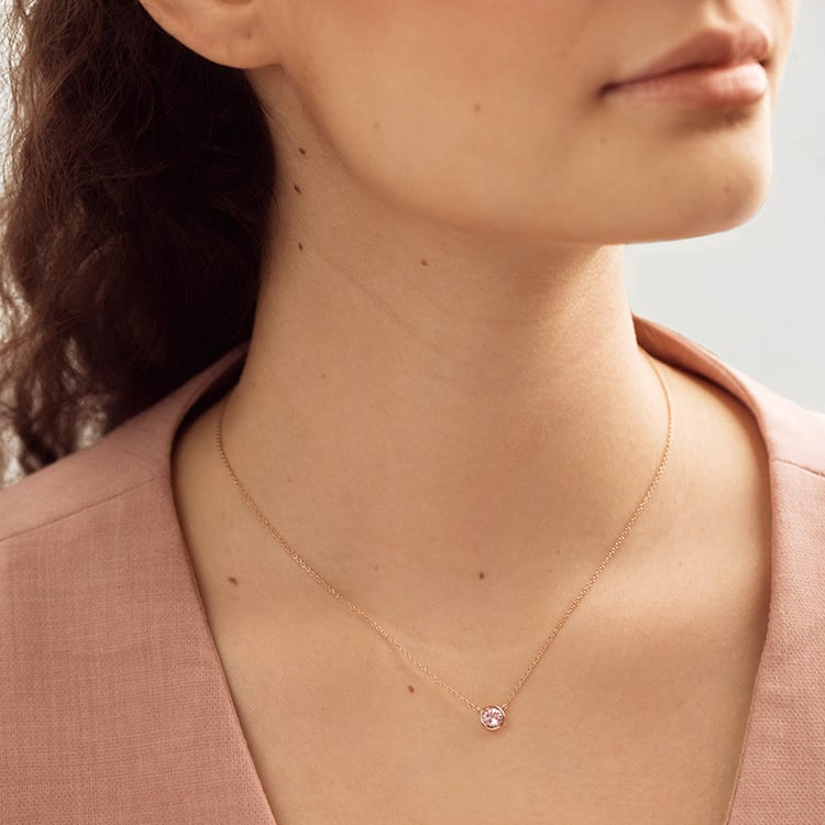 Bezel náhrdelník s morganitom Hadley 153108