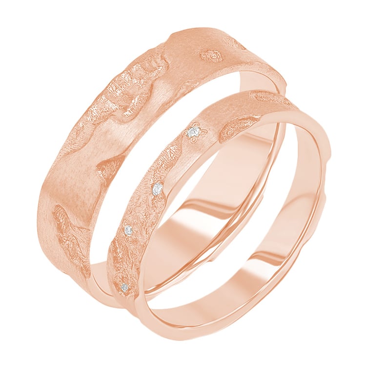 Svadobné obrúčky s ručne rytým povrchom Cley 157118