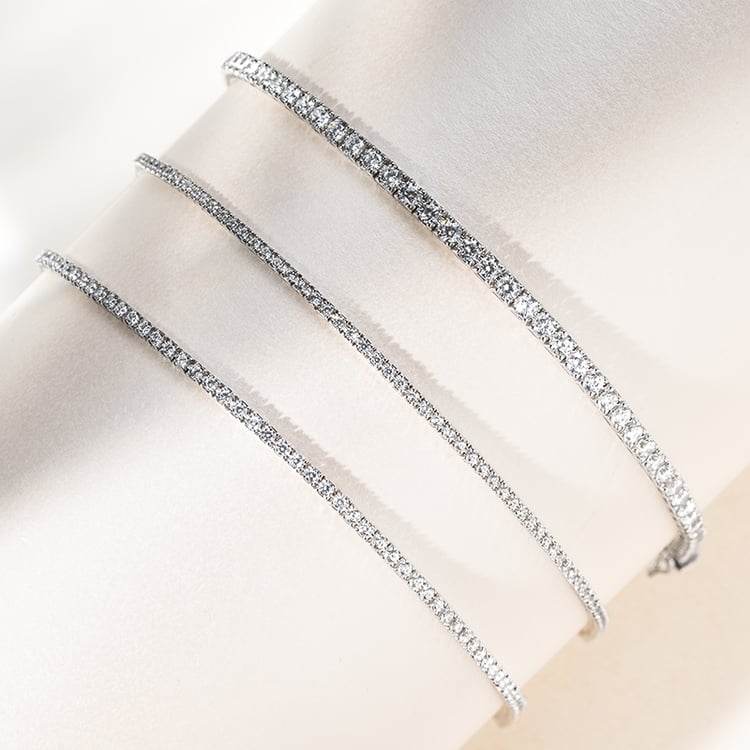 Zlatý tenisový náramok s lab-grown diamantmi Selles 141109