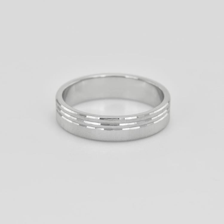 Svadobné zlaté prstene s vrúbkovaným povrchom 33693