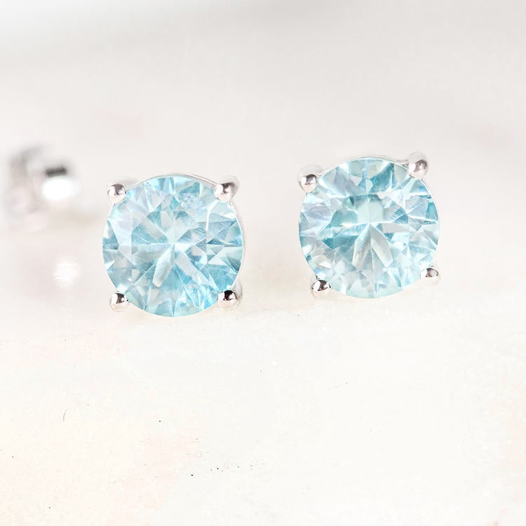 Stříbrné náušnice so simulovaným turmalínom 164380