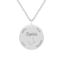 Novorodenecký prívesok s gravírom vašej voľby Grace