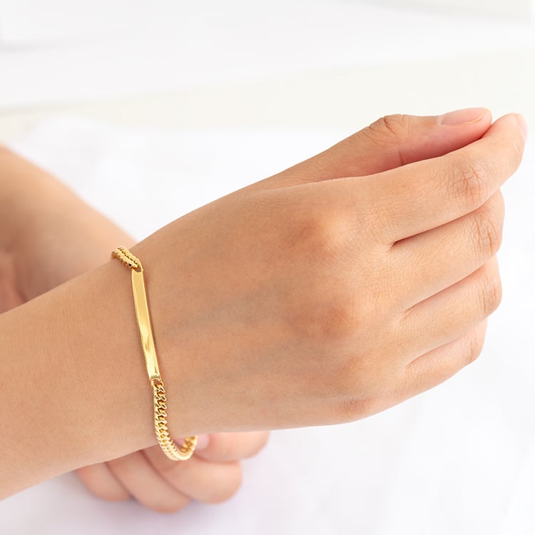 Strieborný panzer náramok s gravírom vašej voľby 124441