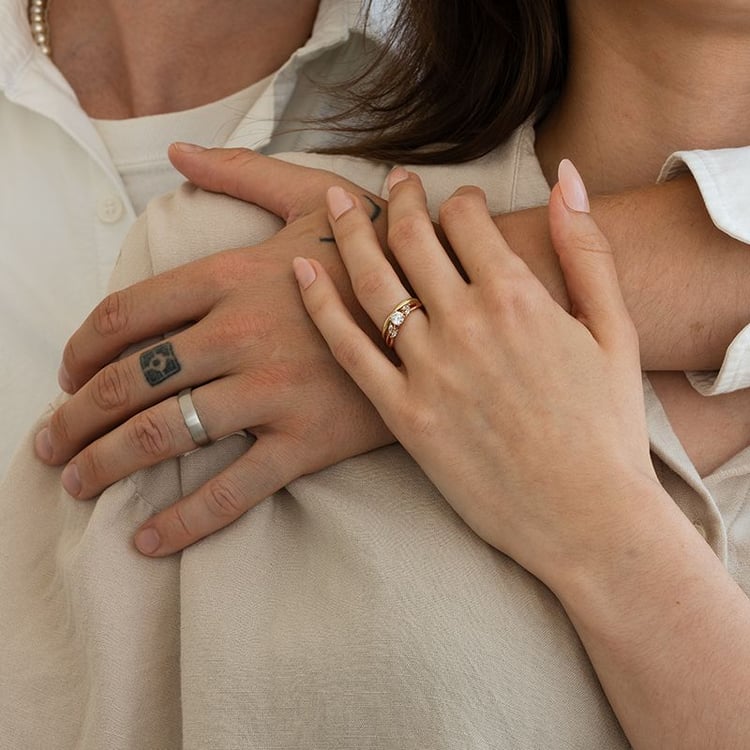 Set prsteňov s možnosťou výberu diamantu Fera 131858