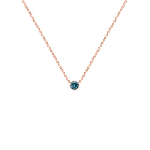 Minimalistický náhrdelník s modrým diamantom Vieny