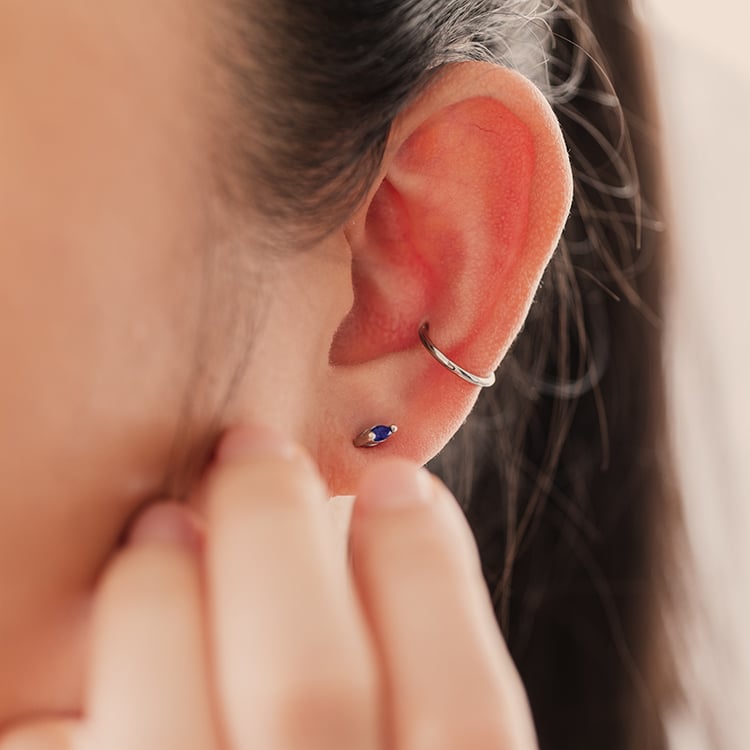 Minimalistické náušnice s modrými zafírmi Natali 121568