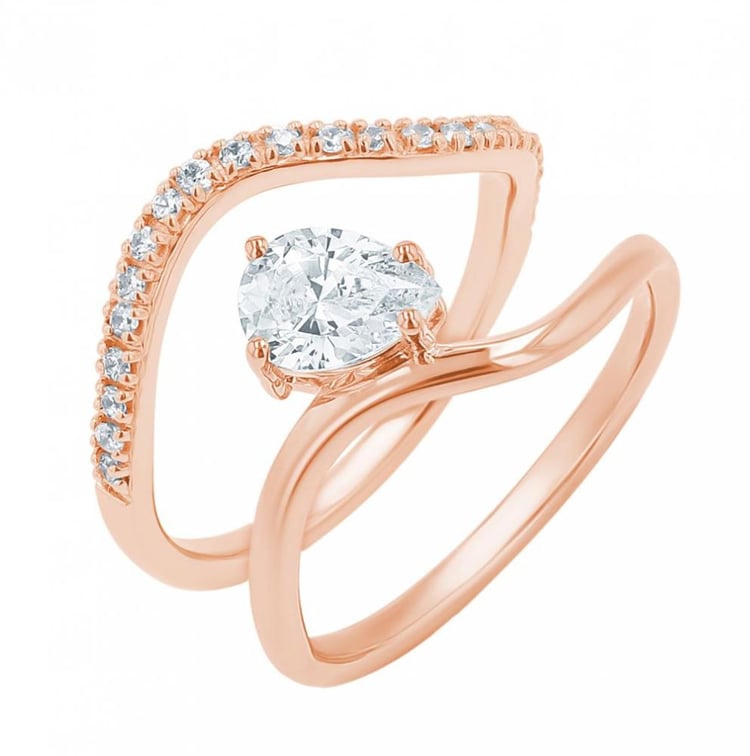 Romantický zásnubný set prsteňov s lab-grown diamantmi 156164