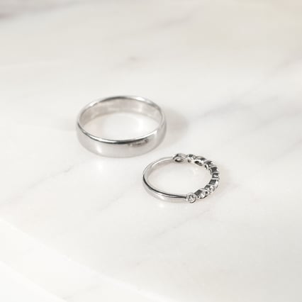 Diamantový vintage eternity prsteň zo zlata Chikita