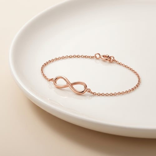 Zlatý fashion náramok s motívom nekonečna Infinity