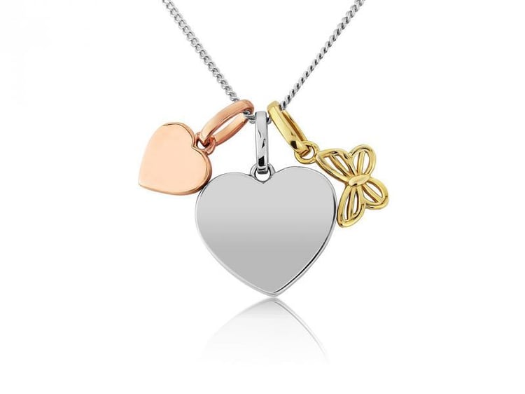 Srdiečka a motýlik v striebornom náhrdelníku Daksha