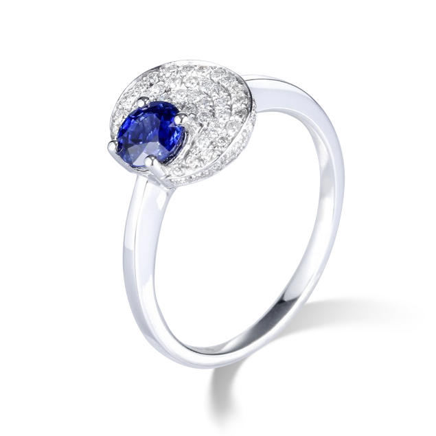 Zásnubný prsteň so zafírom