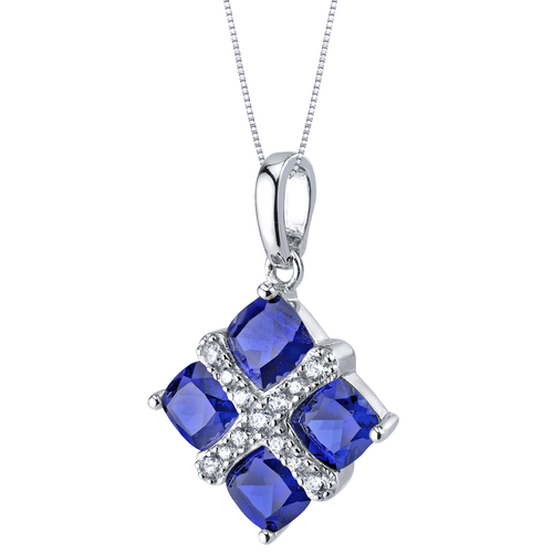 Strieborný náhrdelník so zafírmi 