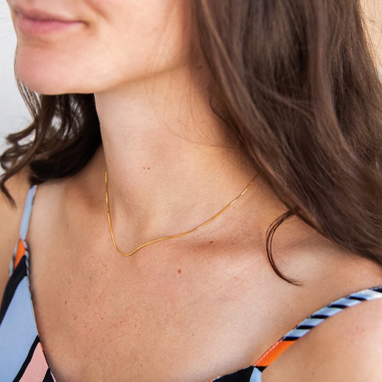 Venezia retiazka 40 cm z ružovo pozlateného striebra 107601