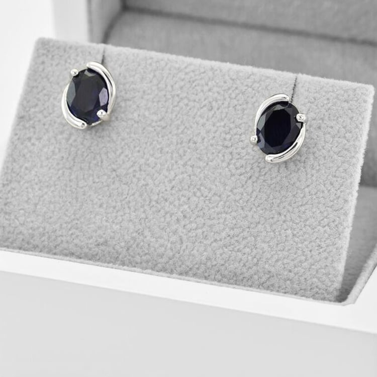 Dámske zafírové náušnice 42195