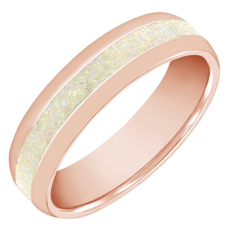 Pánsky prsteň s bielou opálovou výplňou 63191