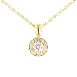 Halo prívesok s moissanitmi a diamantmi Milner