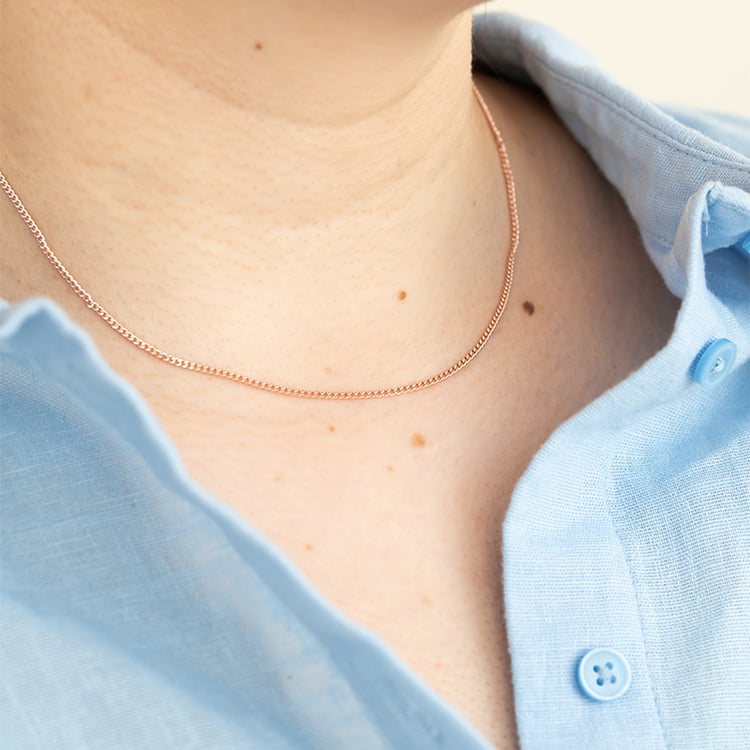 Jemná panzer retiazka 45 cm zo striebra 125235