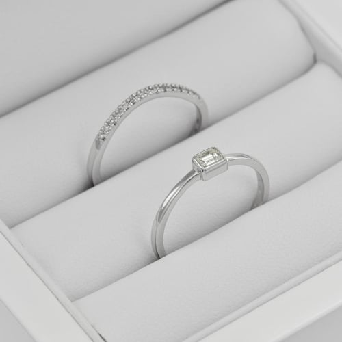 Zlatý zásnubný set s emerald diamantom Lilithena